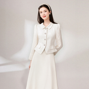 淡人高知miu系重要场合漂亮小香风套装女富家千金高级感2026冬春
