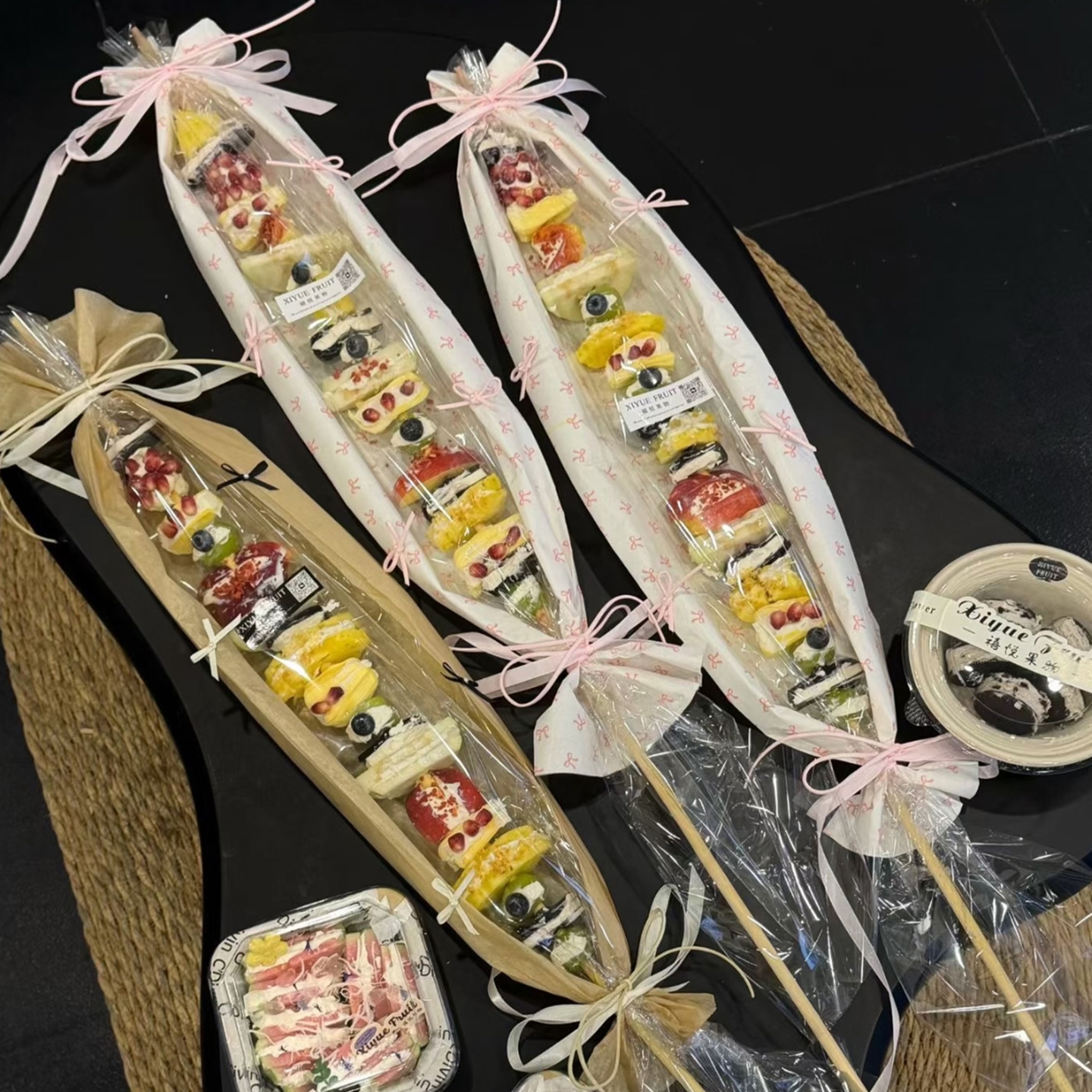 秋天一米冷萃酸奶DIY蝴蝶结丝带