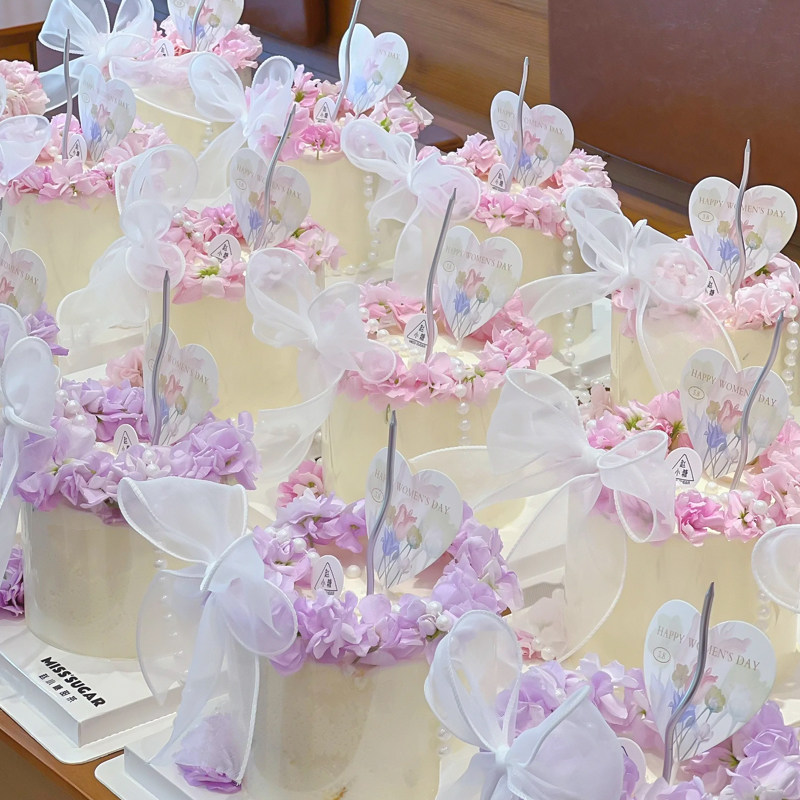 网红高级感38女神母亲节妈妈仙女生日裱花蛋糕装饰鱼尾纱蝴蝶成品,节庆用品/礼品,蛋糕/烘焙装饰用品,淘宝优惠券,粉丝福利购,淘宝优惠卷