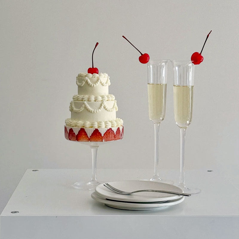 520情侣高级简约艺术风浪漫复古玻璃杯甜品杯香槟杯白兰地高脚杯