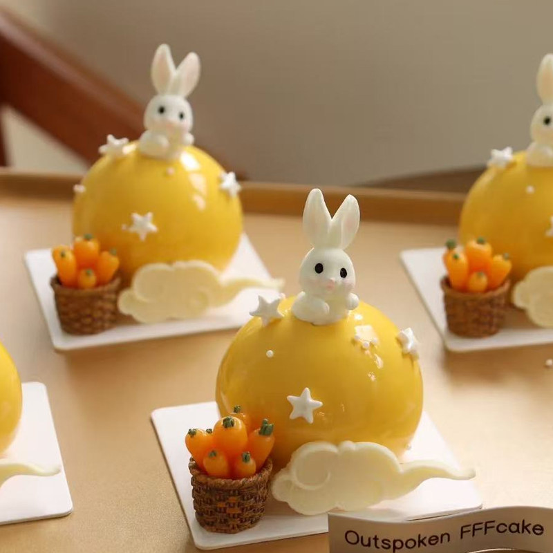 2025中秋节中式佳节花好月圆小兔子玉兔摆件甜品蛋糕装饰插件插牌,节庆用品/礼品,蛋糕/烘焙装饰用品,淘宝优惠券,粉丝福利购,淘宝优惠卷