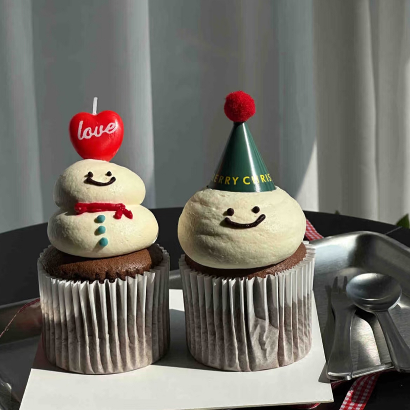 卡通小纸杯圣诞主题甜品蛋糕装饰