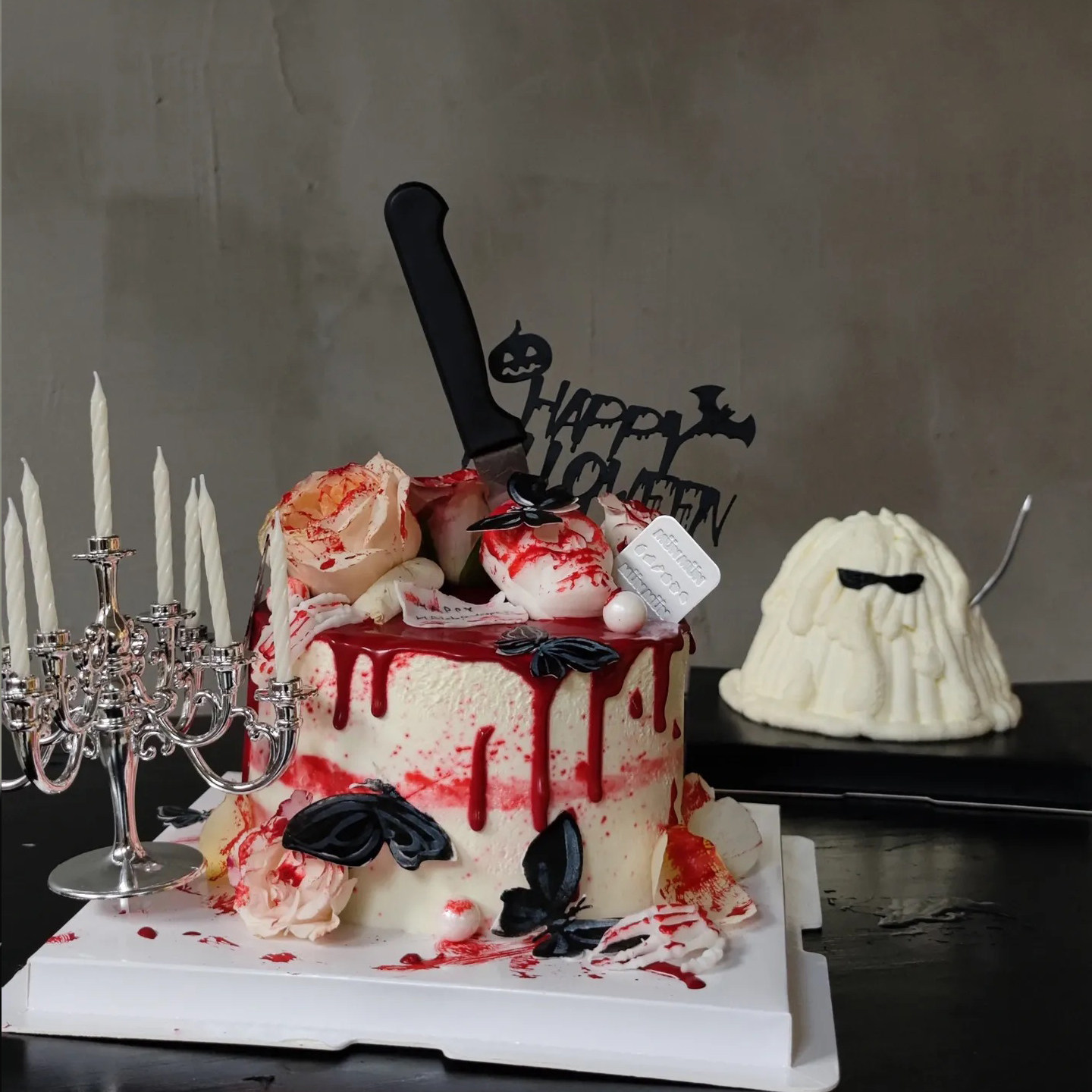2025万圣节血腥玛丽鬼新娘主题派对蛋糕装饰银色烛台南瓜HB亚克力,节庆用品/礼品,蛋糕/烘焙装饰用品,淘宝优惠券,粉丝福利购,淘宝优惠卷