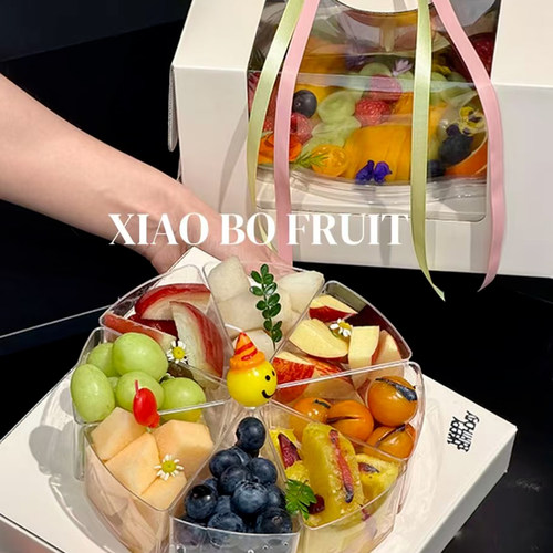 多巴胺透明分层烘焙蛋糕手提盒