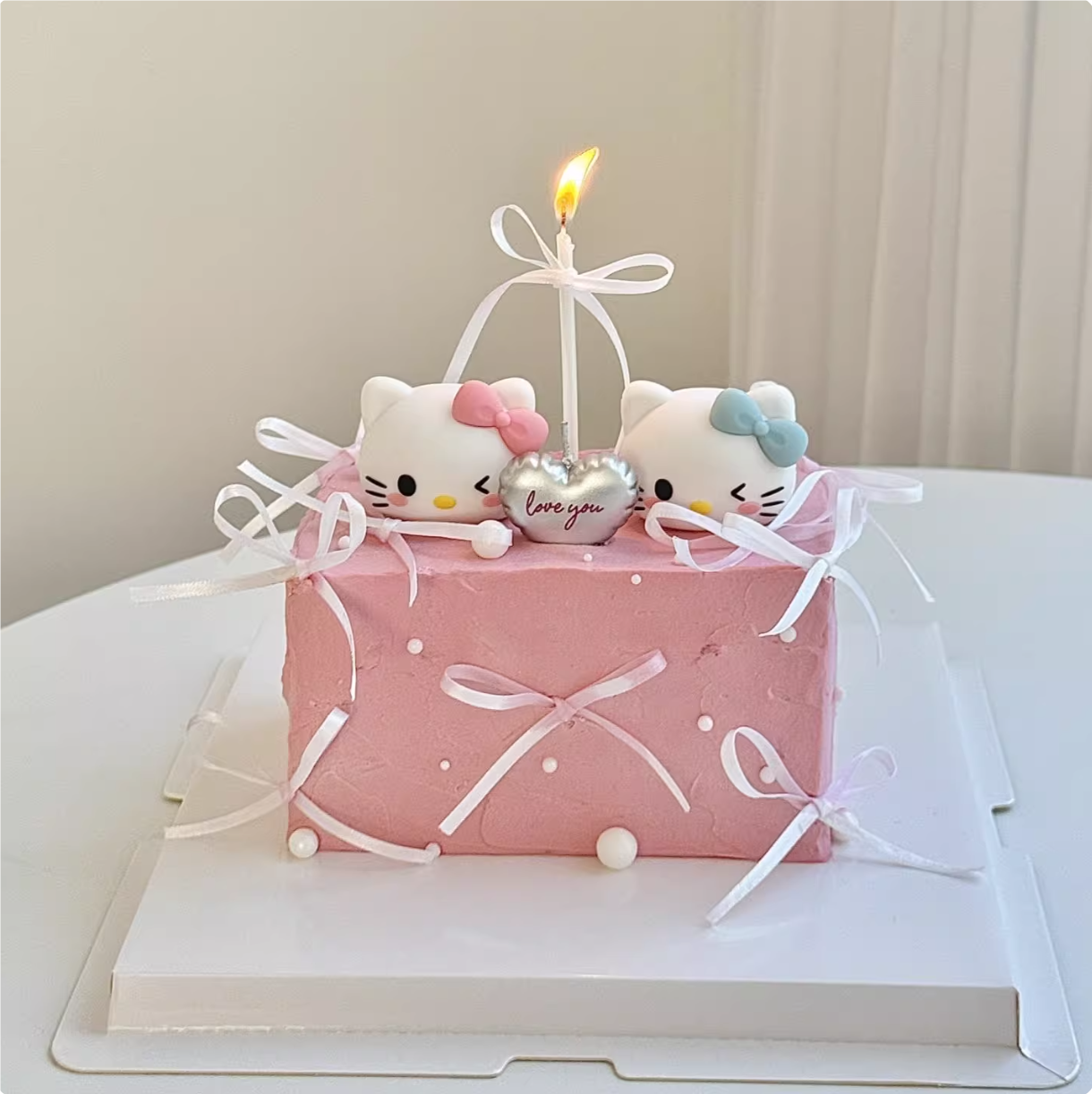 2.14情人节蛋糕装饰小猫摆件蝴蝶结丝带表白纪念日甜品装饰凯蒂猫,节庆用品/礼品,蛋糕/烘焙装饰用品,淘宝优惠券,粉丝福利购,淘宝优惠卷