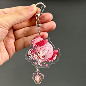 B132鹿目圆同人周边魔法少女小圆亚克力书包挂件挂饰钥匙扣谷子