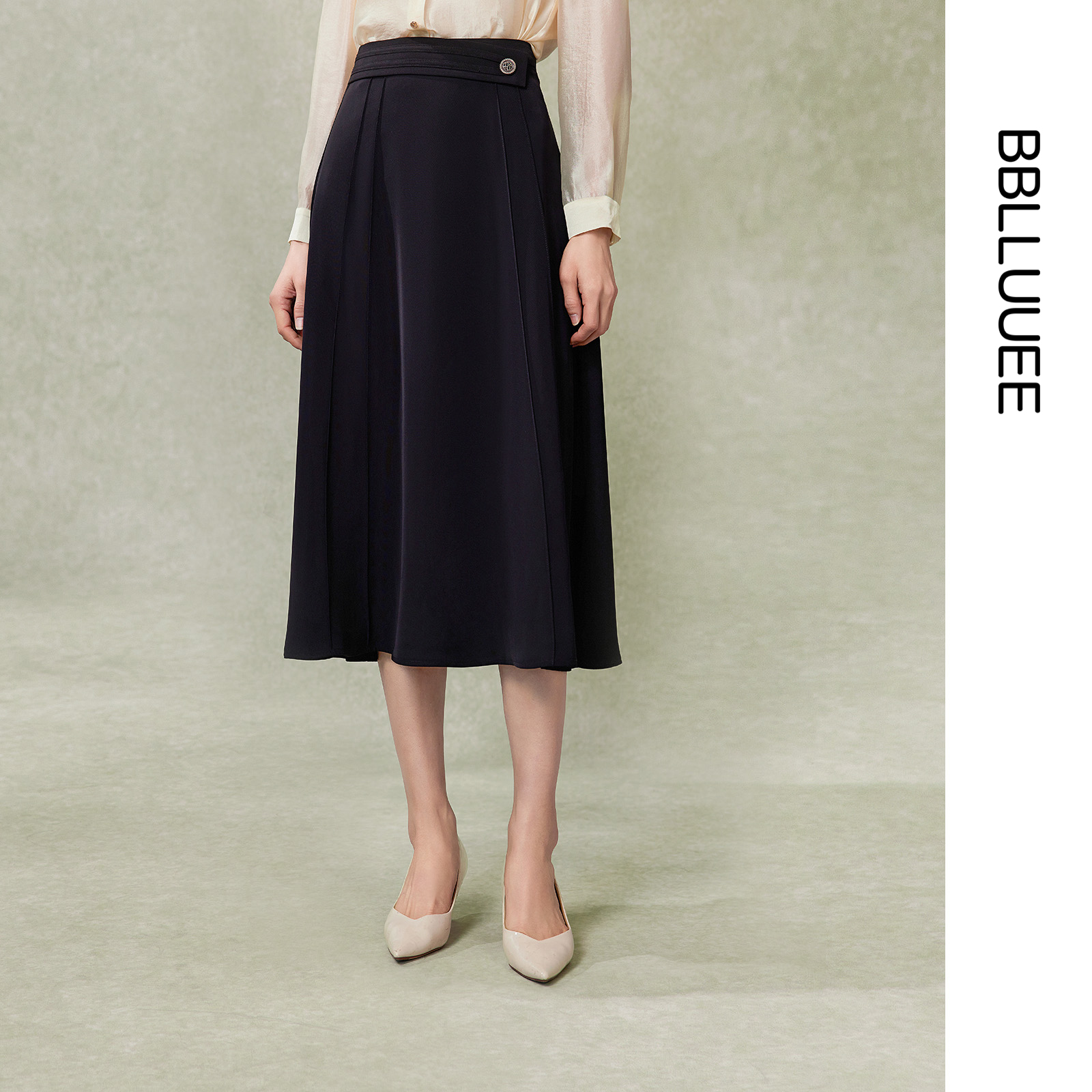 半身裙粉蓝衣橱A字裙时尚通勤