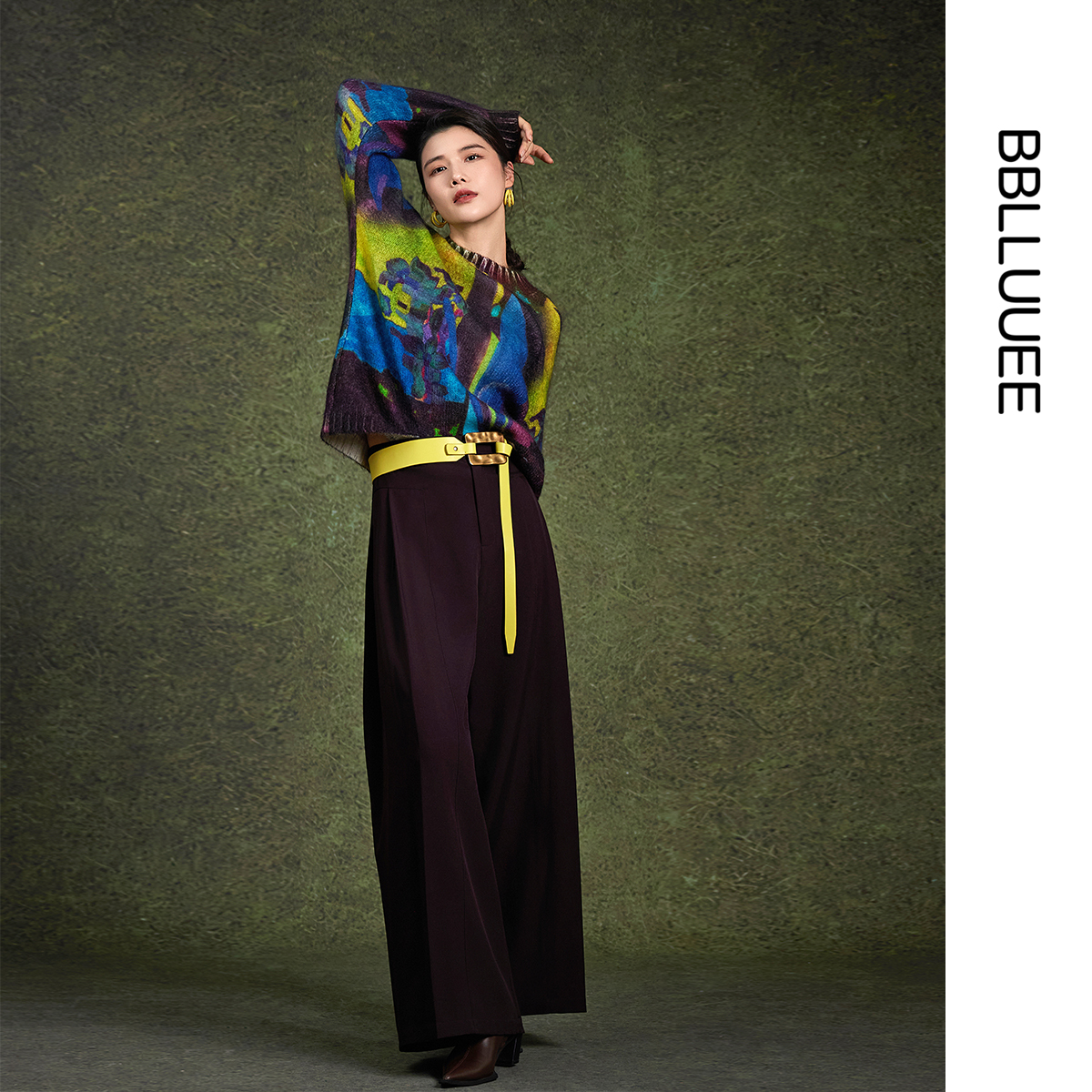 复古饰品  不对称装饰连衣裙长腰带