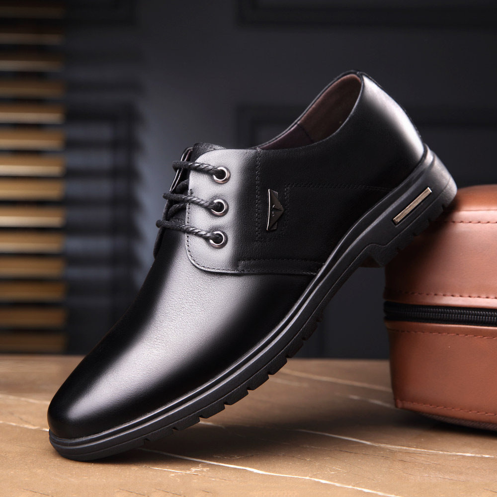 皮鞋男2024夏季新款英伦男士真皮休闲鞋商务正装鞋子男透气男鞋潮
