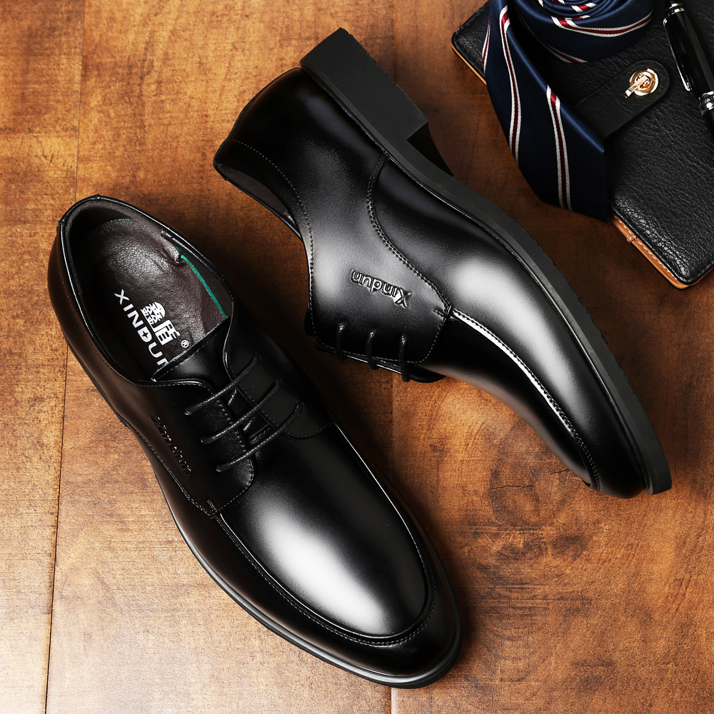 正装透气工作黑色商务男士皮鞋