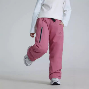 儿童羽绒裤滑雪裤男童女童冬季加厚防风防水东北户外保暖裤雪地裤