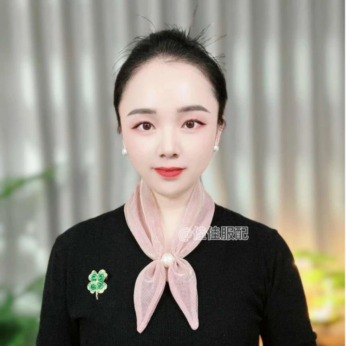 夏天薄款外搭女士防晒护颈磁吸扣长条丝巾项链拍照百搭洋气