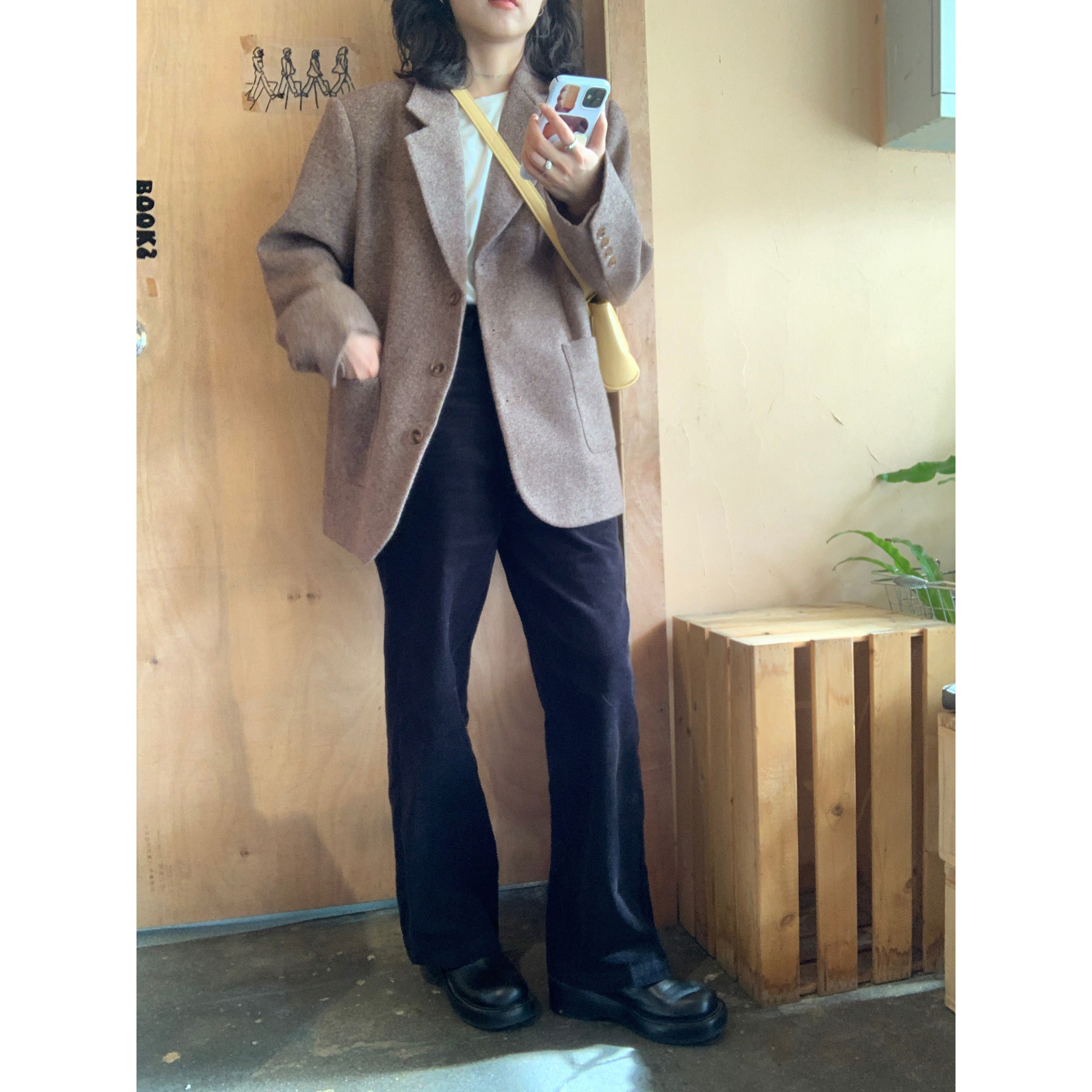 高腰韩版ifbeer长裤灯芯绒裤子