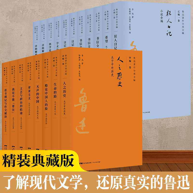 正版 鲁迅著作分类全编(共19册) 狂人日记 呐喊 彷徨 孔乙己 闰土故事 南腔北调 民族魂脊梁 鲁迅文化民族小说自由散文