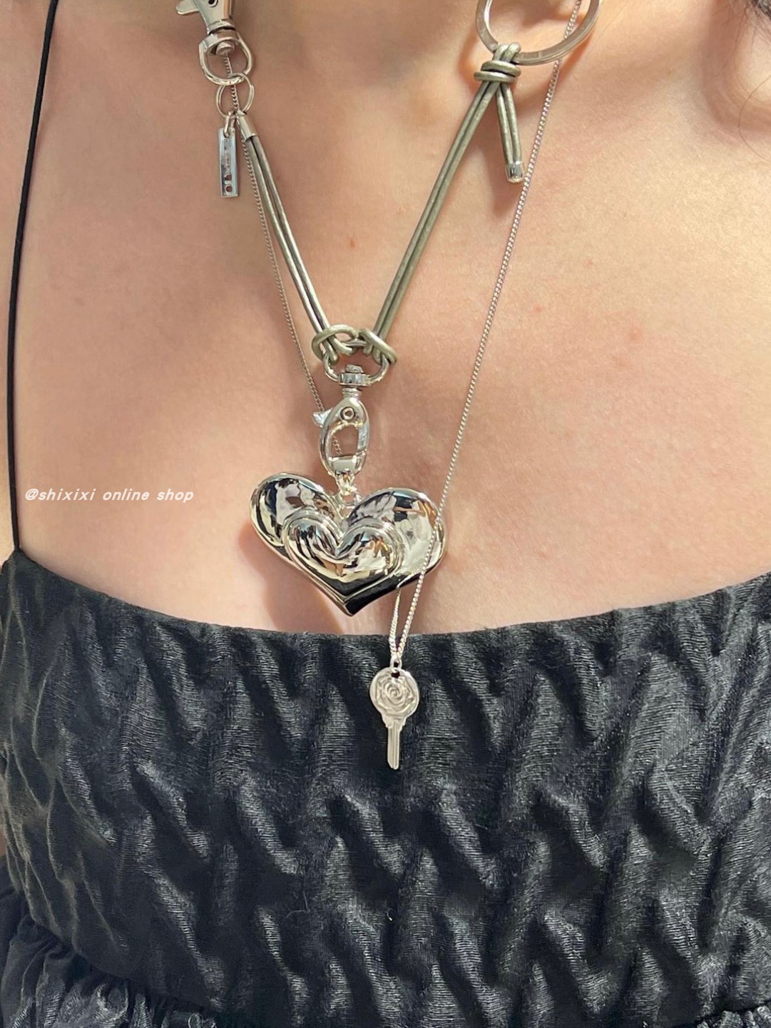 拼接男女通用手工拼接吊坠项链