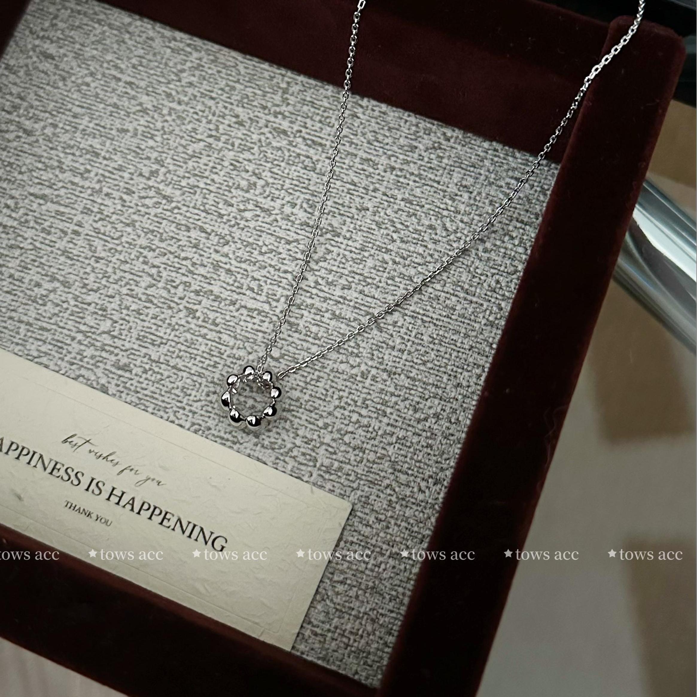 不规则幸运花吊坠小众设计项链