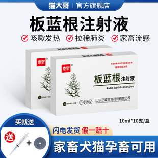 兽用板蓝根注射用液针剂猪牛羊鸡鸭鹅宠物猫狗狗退烧抗菌感冒兽药
