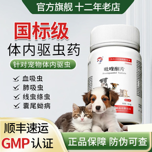 宠物吡喹酮片猫咪驱虫药体内打虫药狗狗绦虫血吸虫囊尾蚴柯基泰迪