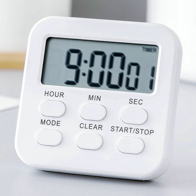 주방 타이머 타이머 카운트다운 알림 작은 시계 중국어 및 영어 버전 알람 시계