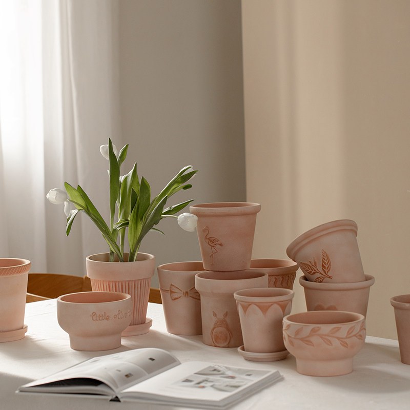 复古手工透气素烧简约粗陶盆多肉网红绿植彩叶芋盆栽创意红陶花盆,鲜花速递/花卉仿真/绿植园艺,花盆,淘宝优惠券,粉丝福利购,淘宝优惠卷