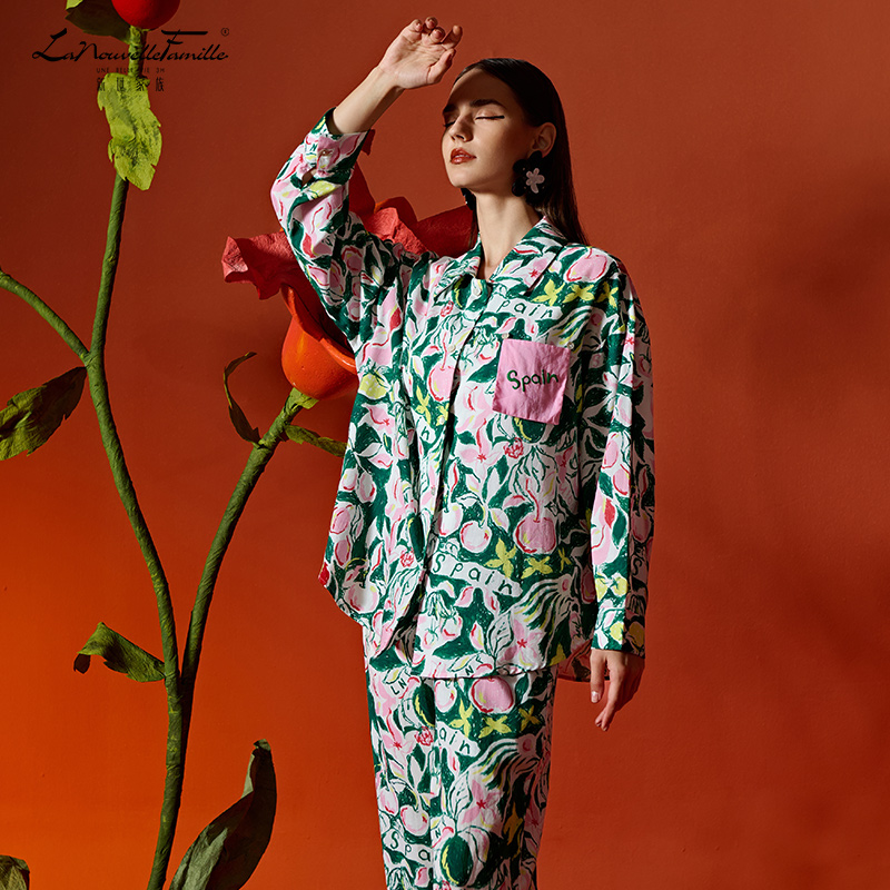 新世家族梭织四代棉麻春秋长袖套