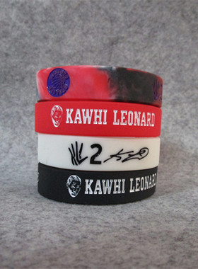 猛龙队球星2号伦纳德头像励志手环小卡熔岩迷彩夜光硅胶腕带饰品