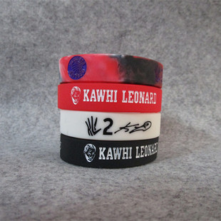 猛龙队球星2号伦纳德头像励志手环小卡熔岩迷彩夜光硅胶腕带饰品