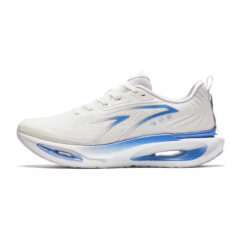 安踏虫洞缓震跑步鞋男款2024新款夏季透气轻便减震跑鞋112435543