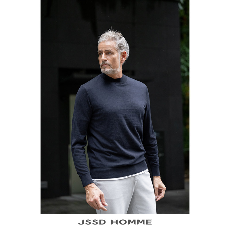 JSSD HOMME 冬季新款纯羊毛衫圆领男款纯色毛衣男士针织衫毛衣男,男装,针织衫/毛衣,淘宝优惠券,粉丝福利购,淘宝优惠卷