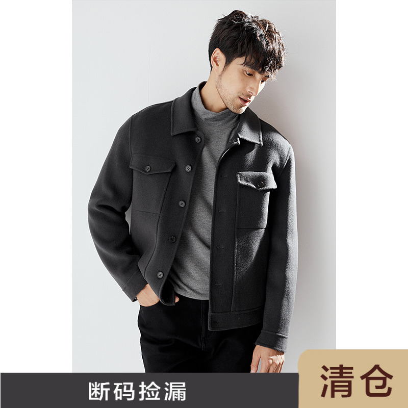 jssdhomme全羊毛手工双面呢外套