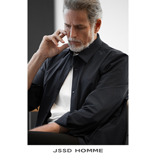 男士 秋季 长袖 衬衫 男商务休闲衬衣男 JSSD 抗皱免烫通勤衬衫 HOMME