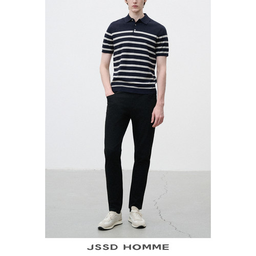 JSSDHOMME桑蚕丝亚麻透气牛仔裤