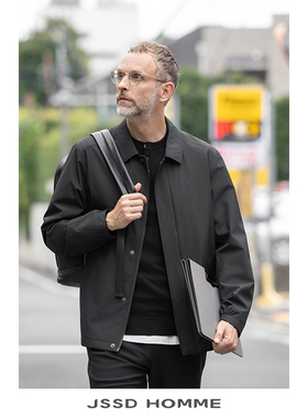JSSD HOMME 春秋季新款通勤商务休闲夹克男款翻领夹克男士外套男