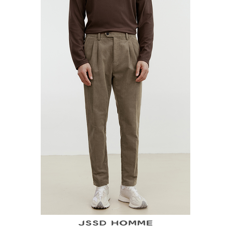 JSSDHOMME羊毛灯芯绒休闲长裤男
