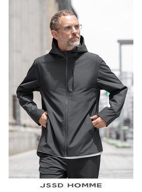 JSSD HOMME 春秋季新款通勤外套男士商务连帽夹克男休闲夹克男款