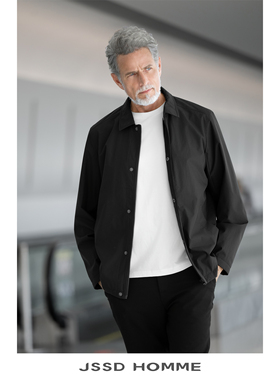 JSSD HOMME 秋季新款休闲夹克男士商务通勤夹克外套男翻领外套男