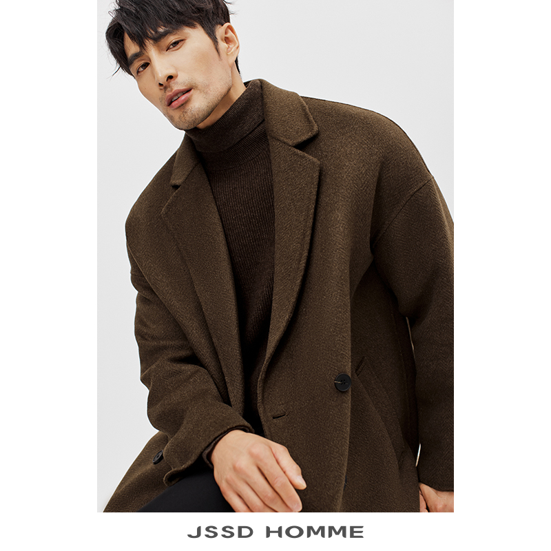 JSSDHOMME澳洲羊毛双排扣大衣