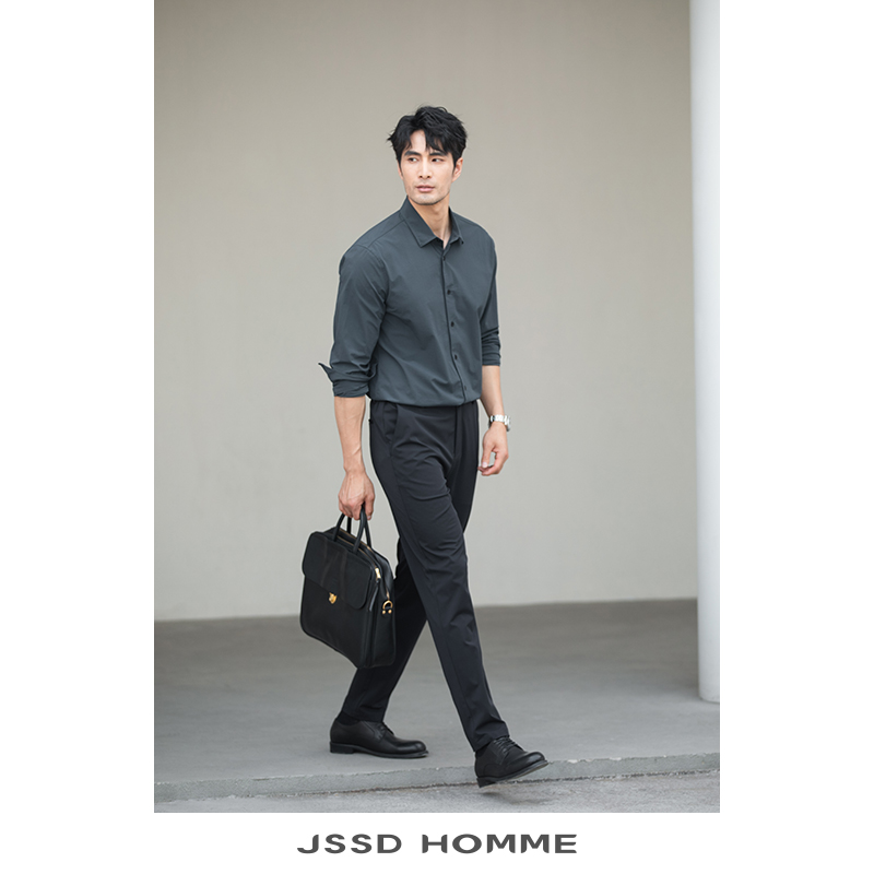 JSSDHOMME微弹肌理免烫长袖衬衫