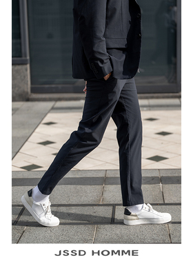 JSSD HOMME 春夏新款男款通勤休闲裤男士直筒裤长裤泡泡纱裤子男