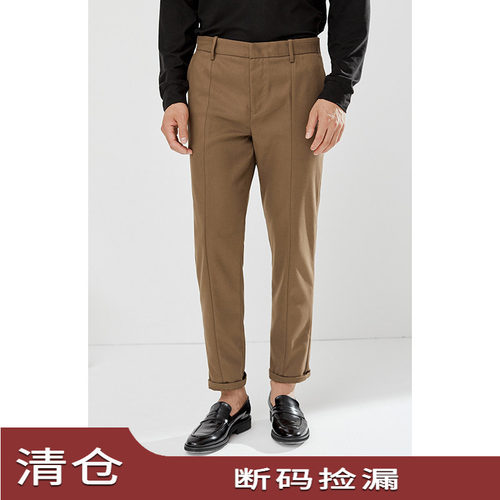 商务百搭亲肤磨毛厚款直筒休闲裤