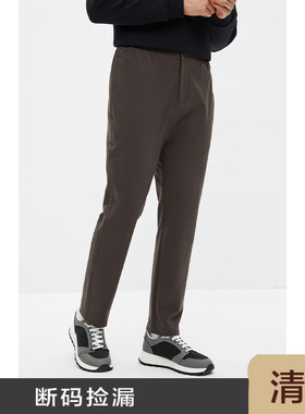 JSSD HOMME 日本针织罗马布秋冬长裤男士修身商务通勤休闲卫裤男