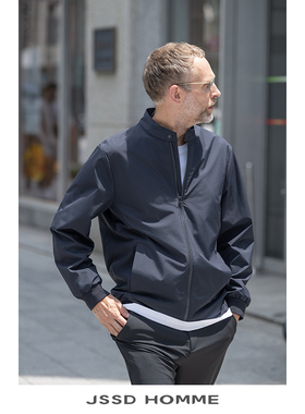 JSSD HOMME 新款春秋季哈灵顿外穿男夹克男士通勤商务立领夹克男