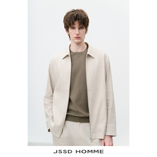 新老钱风迪木尔风亚麻翻领夹克男款 JSSD MONEY NEW 外套男 HOMME