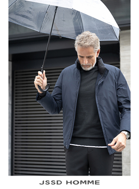 JSSD HOMME 冬季新款男款拒水白鹅绒羽绒服男款立领外套男羽绒服