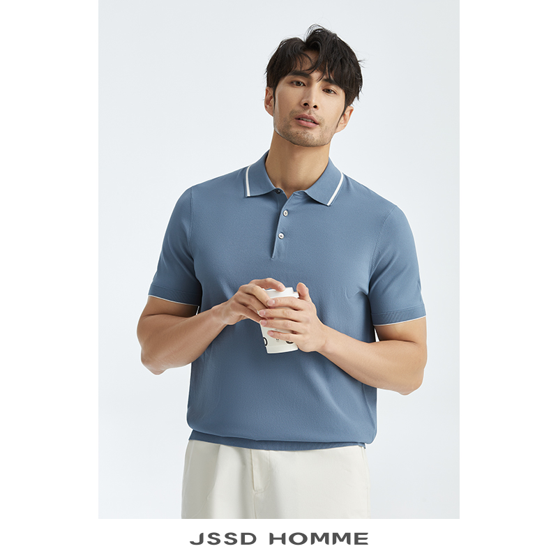 JSSD HOMME 夏季新款男士短袖POLO衫男款翻领短袖衫休闲短袖T恤男