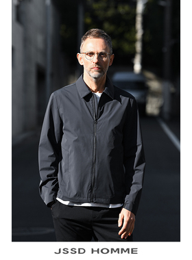 JSSD HOMME 春秋季新款男夹克外套男款商务休闲男士翻领夹克男
