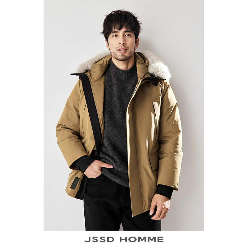 奢级银狐毛日本JIN口面料白鹅绒