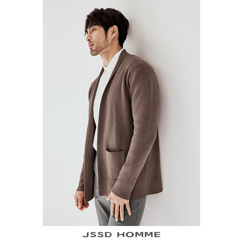 JSSDHOMME元宝针法针织立领外套