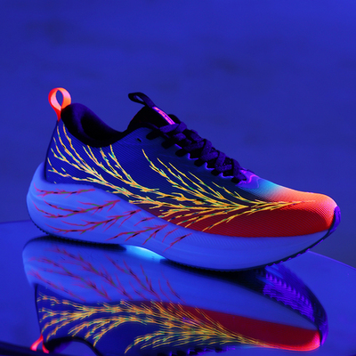 UP run跑鞋男女情侣同款越野跑步体育训练鞋闪电竞速夜反光运动鞋