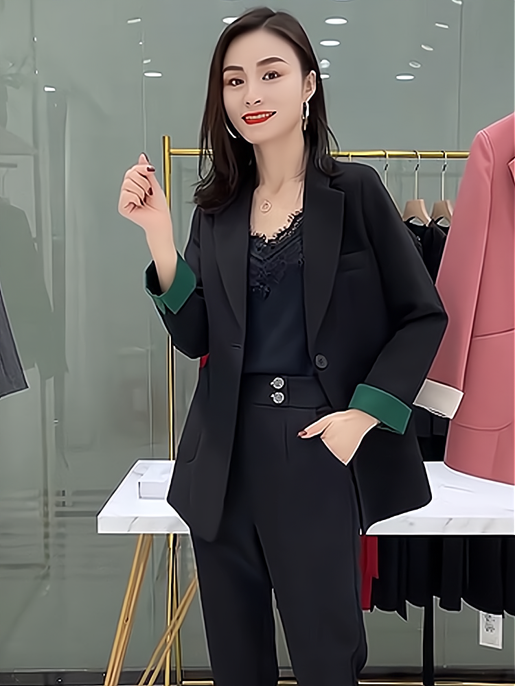 고급 스몰 드레스 패셔너블하고 날씬한 인터넷 연예인 2023 스트리트 파격 플러스 사이즈 여성 정장 재킷 한국식 자외선 차단 슈트